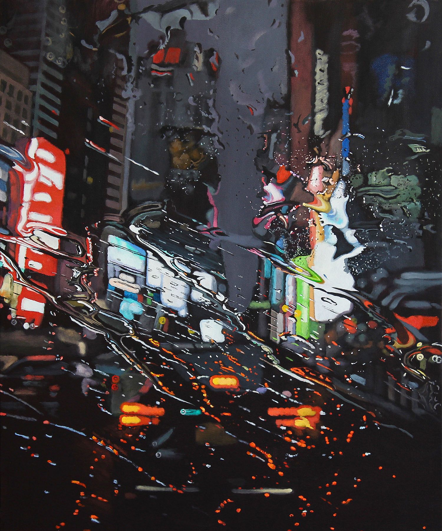 Times Square Abstraction by Michael  Steinbrick